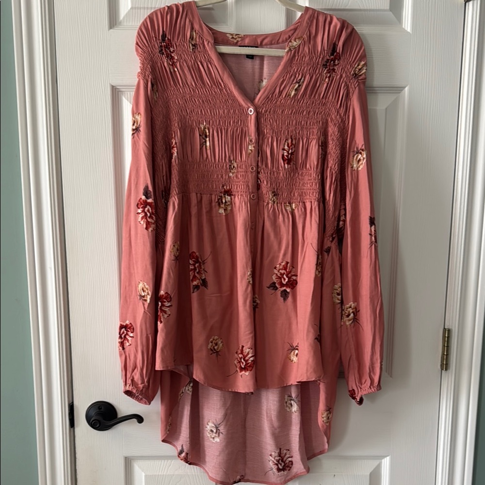 Torrid Coral Floral Top